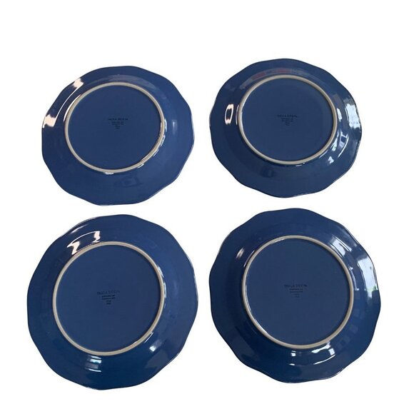 Whitaker Bluebell by PAULA DEEN 8” Salad Plates Set of 4 - Picture 2 of 7